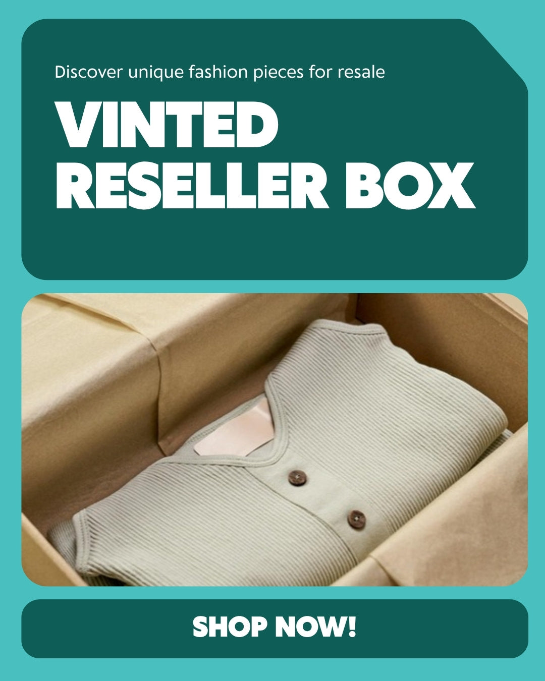 Vinted Reseller Box - abbigliamento vintage selezionato per la rivendita online su Vinted e Depop