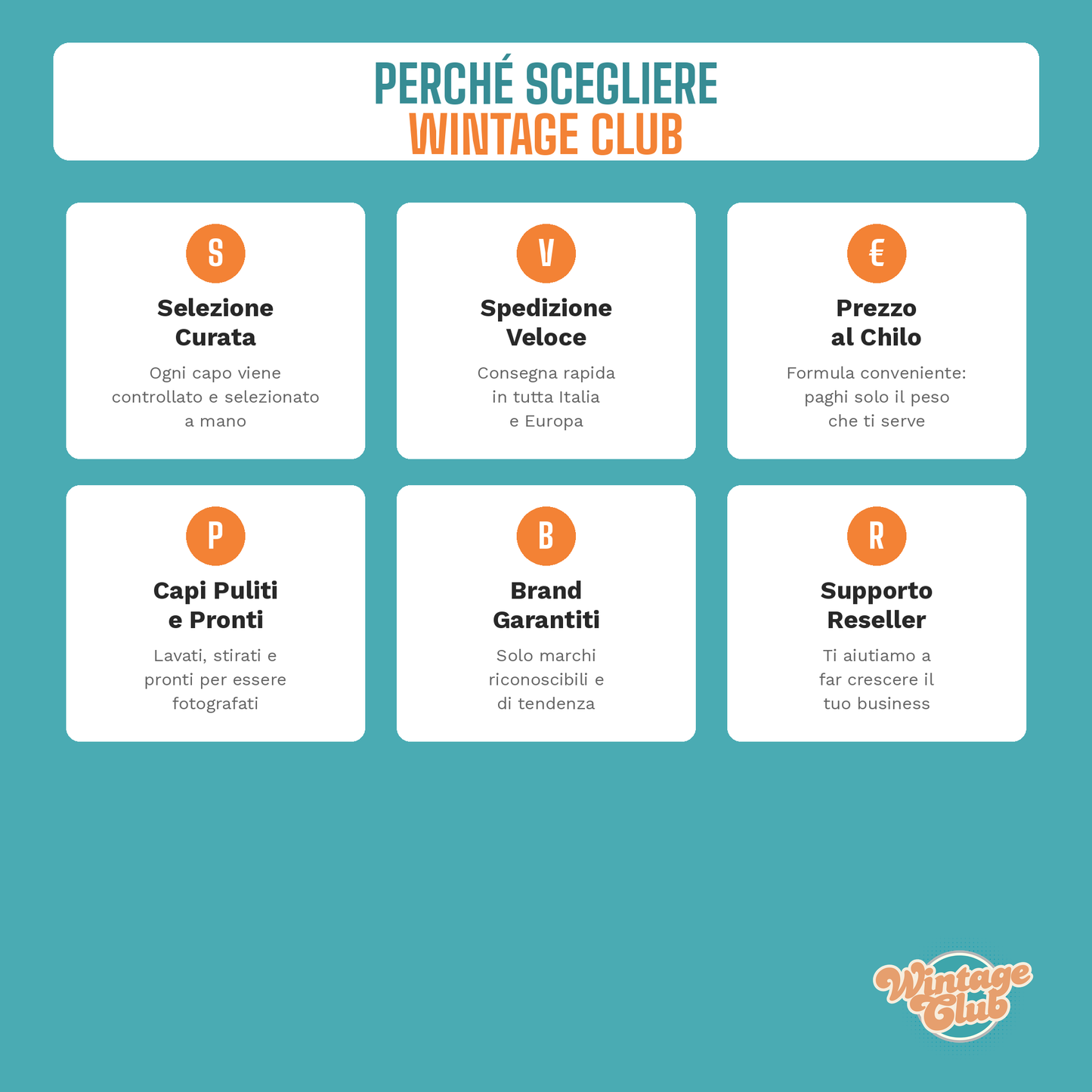 Perche scegliere Wintage Club - vantaggi kilo box vintage per reseller Vinted