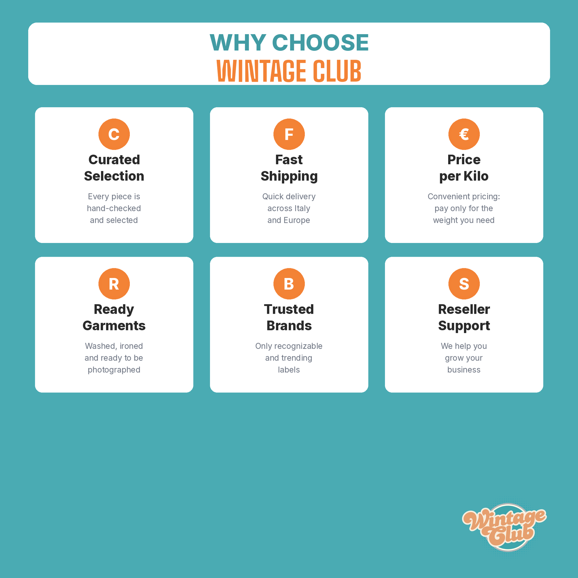 Why choose WintageClub - benefits vintage KiloBox for Vinted resellers
