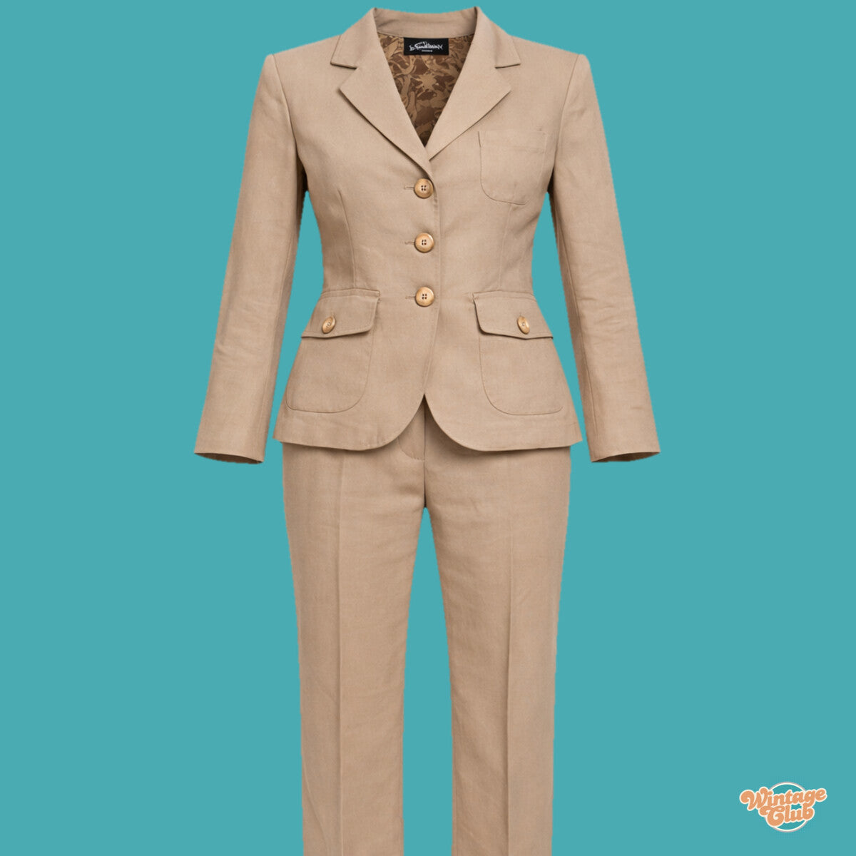 Tailleur donna beige vintage - capo donna Grade A per rivendita online
